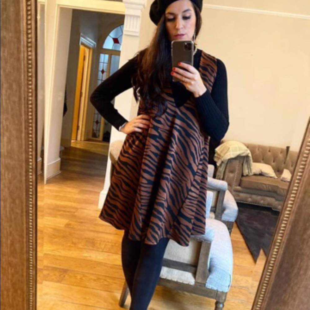 Midi printed jumper- dress